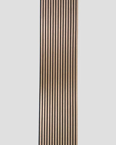 Panou acustic riflat Black Walnut montat pe perete