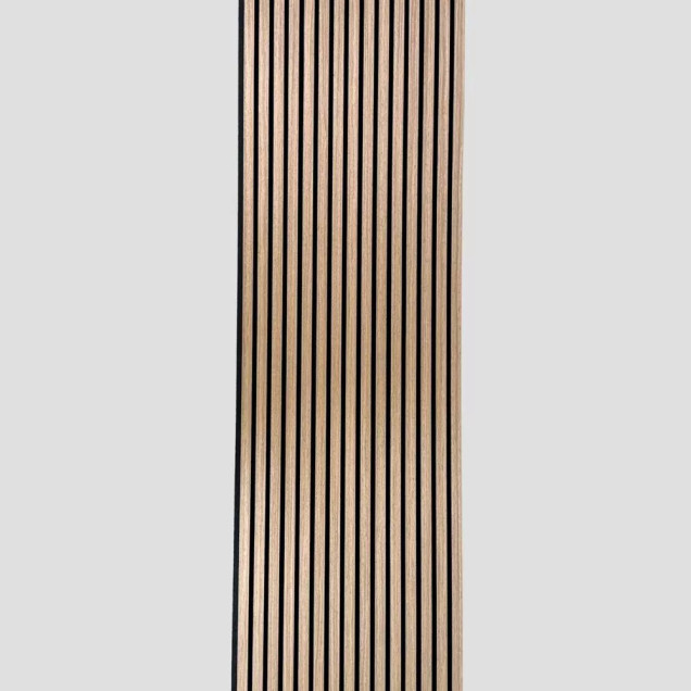 Panou acustic riflat Black Walnut montat pe perete