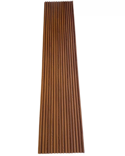 Riflaj decorativ WPC Walnut montat pe perete