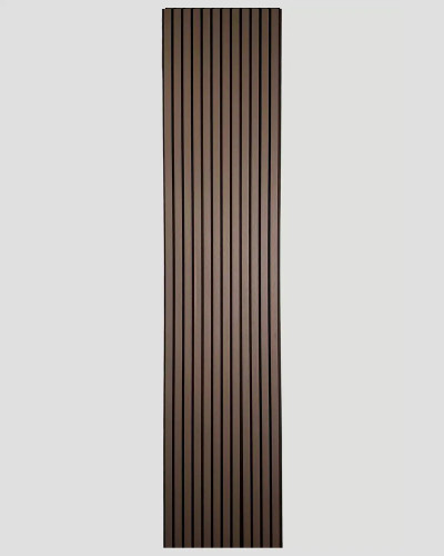 Panou riflat de exterior Light Coffee montat pe fațadă