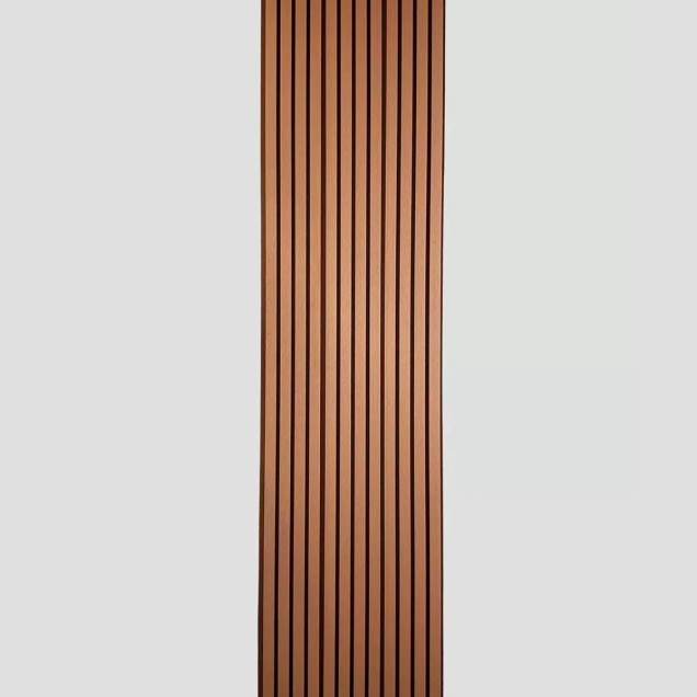Panou riflat de exterior Teak montat pe fațadă