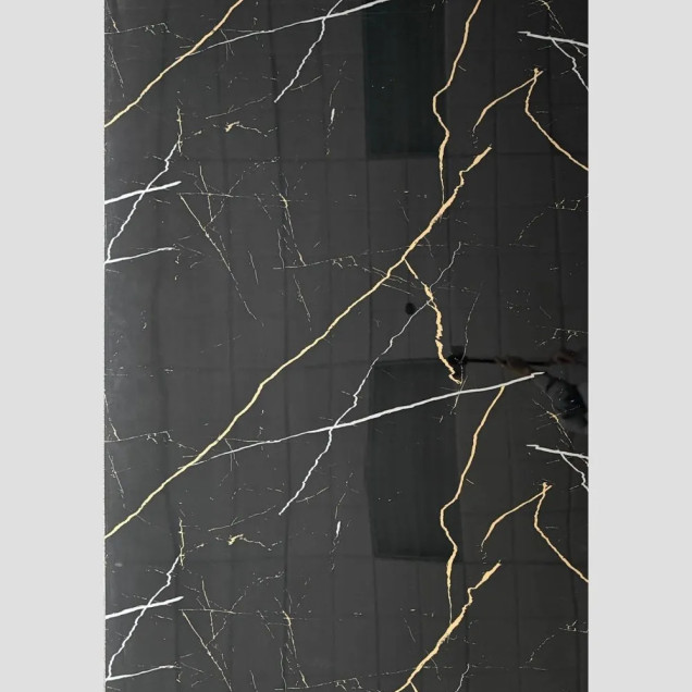 Panou PVC cu efect de marmură Volcano Noir
