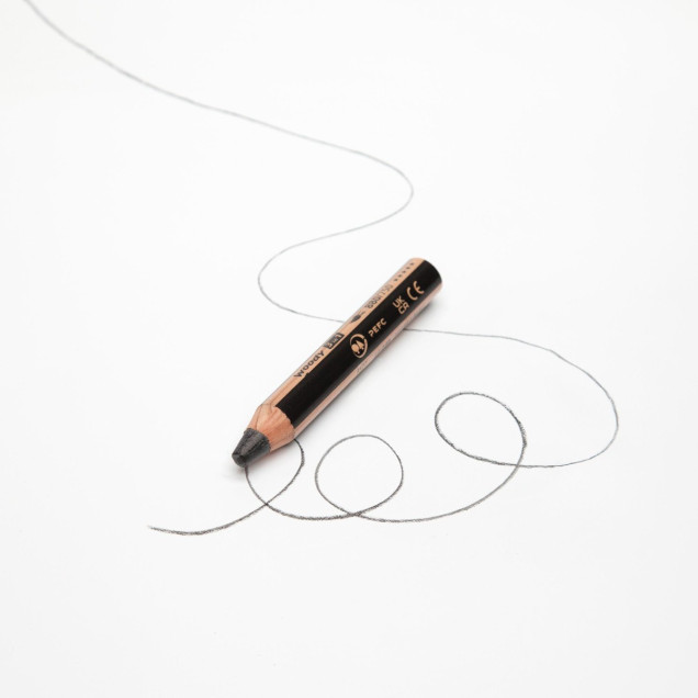 Creion multifuncțional magnetic, negru (cu radieră magică)
