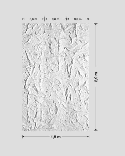 Pachet complet de 3 panouri decorative vopsibile (XTW-P001, P002, P003), cotat: 3 × 0,6 m = 1,8 m lățime, 2,9 m înălțime
