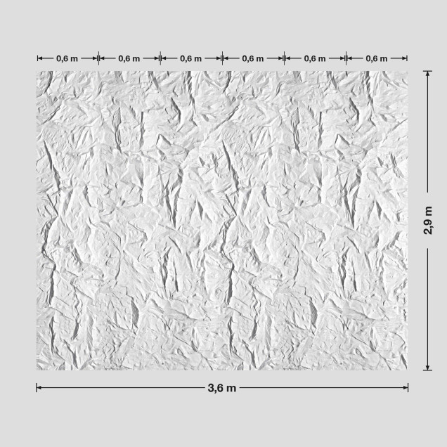 Pachet complet de 3 panouri decorative vopsibile (XTW-P001, P002, P003), cotat: 3 × 0,6 m = 1,8 m lățime, 2,9 m înălțime