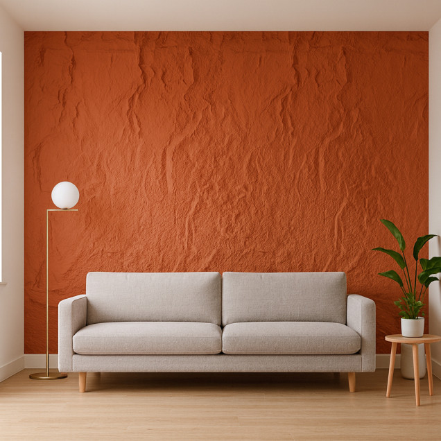Panou decorativ vopsibil XTW-P004, vedere completă, relief de piatră spartă cu fisuri și creste verticale