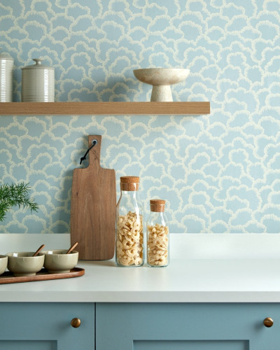 Stratus, Sky Blue, 1838 Wallcoverings, 5.3mp / rola