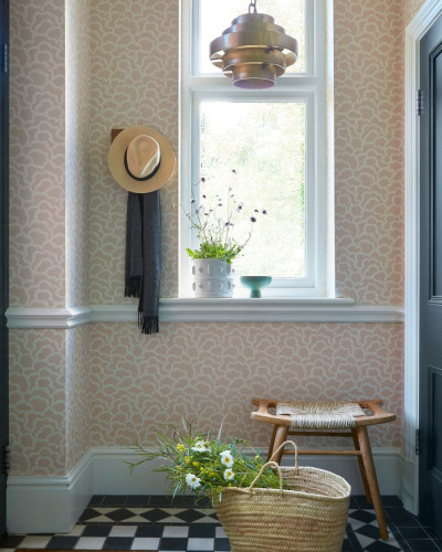 Stratus, Alabaster Pink, 1838 Wallcoverings, 5.3mp / rola
