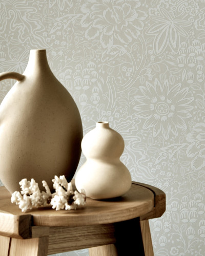 Peony Garden, Ivory, 1838 Wallcoverings, 5.3mp / rola