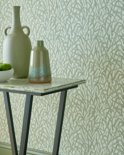 Ornamental Grasses, Sage Green, 1838 Wallcoverings, 5.3mp / rola