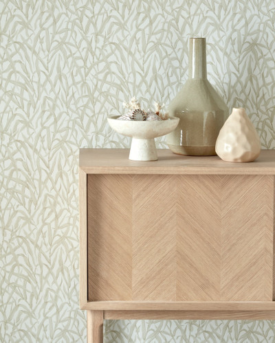 Tapet cu model cu ierburi ornamentale, Natural