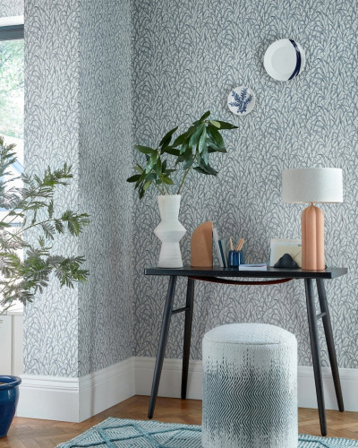 Ornamental Grasses, Pewter, 1838 Wallcoverings, 5.3mp / rola