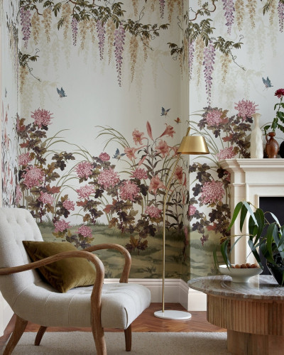 Wisteria Bloom, Heather, 1838 Wallcoverings, set 4 panouri / rola