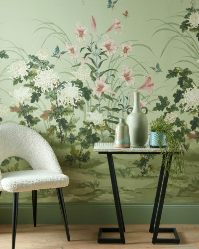 Wisteria Bloom, Pistachio, 1838 Wallcoverings, set 4 panouri / rola