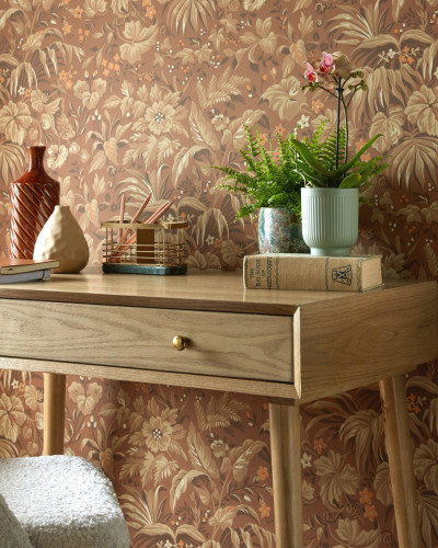 Palmette, Clay Brown, 1838 Wallcoverings, 5.3mp / rola