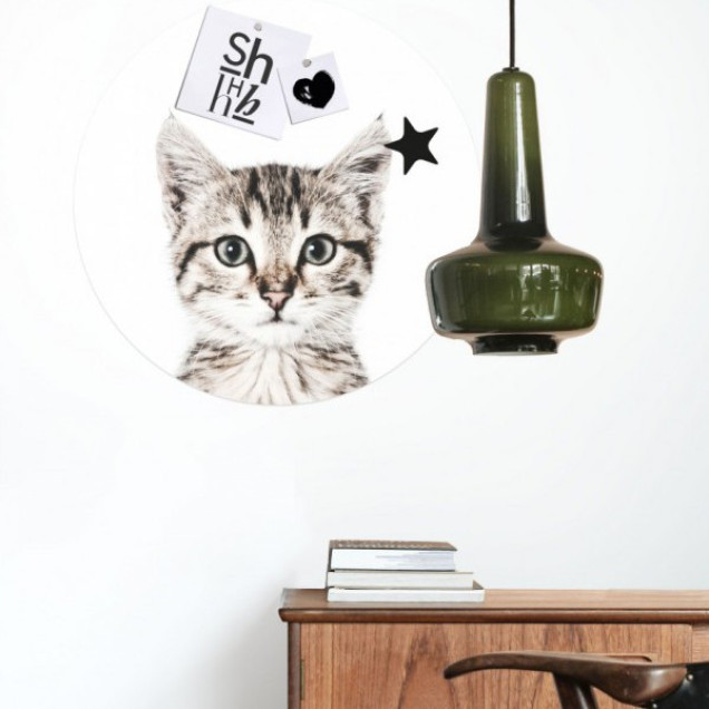 Sticker magnetic pisică pentru camera copilului