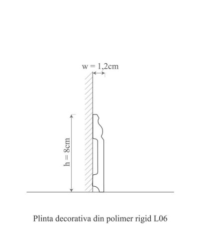 Plintă decorativă rigidă albă