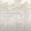 Misty Pine Forest, Beige, Photowall