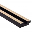 Profil stanga pentru Panoul riflat 3D Lamelli Stretto, Light Oak, 270x3.6 cm, Mardom Decor